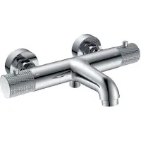 Wiesbaden Ribbd thermostatische badmengkraan hartafstand 15 cm chroom