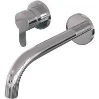 Brauer Edition Inbouw Wastafelkraan - Gebogen Uitloop - Rozetten - Hendel 4 Links - Chroom - Messing - Kranen, Wastafelkranen, Inbouw Wastafelkranen