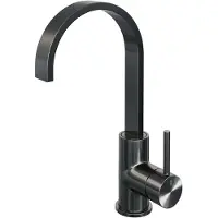 Brauer Gunmetal Edition ColdStart wastafelkraan met draaibare platte uitloop model A gunmetal geborsteld PVD