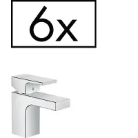 Hansgrohe Wastafelmengkraan vernis shape eengreeps 70 zinc met trekwaste 6 stuks chroom