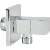 Boss & Wessing BWS Kraan Hoekstop Vierkant 1/2"x3/8" Chroom (Inclusief Rozet)