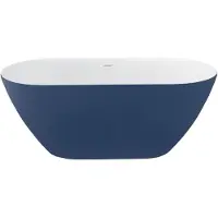 Best design Vrijstaand bad friday bicolor 178x78x60 cm blauw /wit