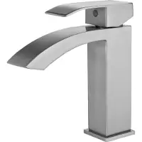 Allibert Wastafelmengkraan Cabernet - Lage Uitloop - Keramisch - Rvs Geborsteld - 15cm