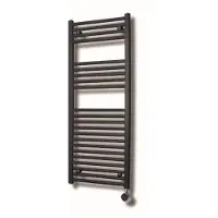 Sanicare Elektrische design radiator plug en play 172x60 cm inox look thermostaat zwart 1127 watt