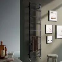 Instamat Designradiator emma 160 elektrisch 166,7x40 cm incl. Wandconsole soft mat zwart