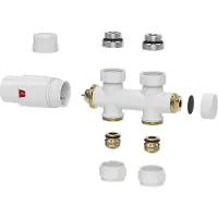 Boss & Wessing Set thermostatisch onderblok bws zuko recht glans wit