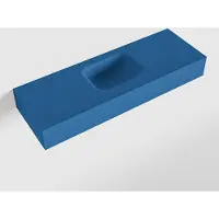 Mondiaz LEX Jeans vrijhangende solid surface wastafel 90cm. Positie wasbak midden