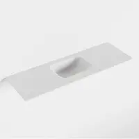 Mondiaz LEX Talc solid surface inleg wastafel voor toiletmeubel 90cm. Positie wasbak midden