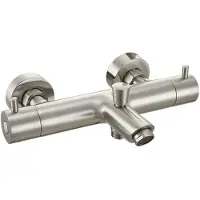 Van Marcke GO Badkraan Cocoon Inox Opbouw Thermostatisch Brushed Nikkel