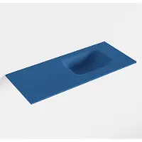 Mondiaz LEX Jeans solid surface inleg wastafel voor toiletmeubel 70cm. Positie wasbak rechts