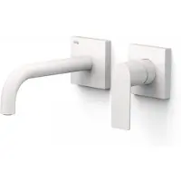 Tres Wastafelmengkraan Inbouw Loft Colors Gebogen Uitloop 18 cm Mat Wit