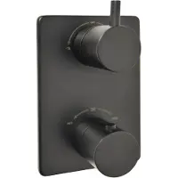 Boss & Wessing Bws afbouwdeel cemal douche thermostaat 2weg mat zwart
