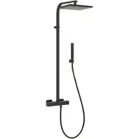 Hak Dimy Combi-doucheset met thermostatische mengkraan, zwart