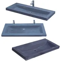 Sanilux Wasblad compact stone hardsteen 80x38x5 cm 1 kraangat