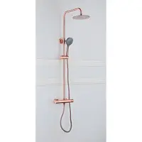 Boss & Wessing Opbouw regendouche set bws copper 30 cm met handdouche geborsteld koper
