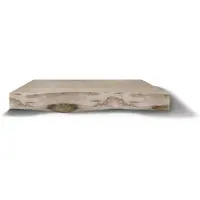 Gliss Design Wastafelblad Massief Hout Met Boomschors 80 cm Olie Wit