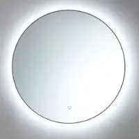 Sanilux Spiegel rond met led verlichting 3 kleuren instelbaar & dimbaar 100 cm gunmetal