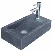 Sanilux Fontein recto mini natuursteen 36x18x10 cm antraciet