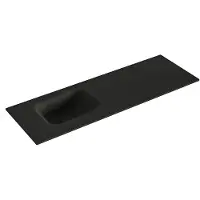 Mondiaz lex urban solid surface inleg wastafel voor toiletmeubel 90 cm. Positie wasbak links