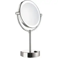 Smedbo Outline LED Make-up Spiegel Vrijstaand 18cm 5x Vergrotend Chroom