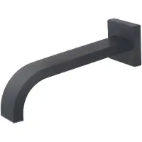 Boss & Wessing BWS Baduitloop Vierkant 22 cm Mat Zwart (excl inbouwdeel)