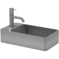 Dekker Fontein lanesto vanity 22x40x10 cm rvs gun metal