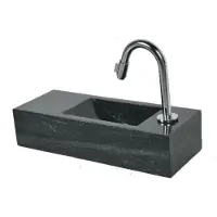 Sanilux Fonteinpack slim hardsteen rechts 45x17x10 cm