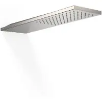 Tres Hoofddouche wand 16x55 cm staal