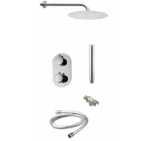 Sanilux Thermostatische Regendoucheset Peralta Douchekop 20 cm Inbouw Met Handdouche Chroom (incl. inbouwbox)