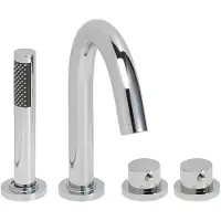 Boss & Wessing Bws badrandthermostaat 4gats rond afbouwset chroom