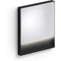 Clou look at me spiegel 2700k led-verlichting ip44 omlijsting in mat zwart 70x8x80 cm