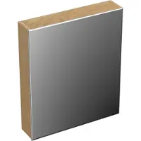 Forzalaqua Spiegelkast Uni 59.5x68.5x12.5 Cm 1 Deur Rechts Tweezijdig Spiegel Eiken Smoke
