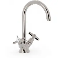 Tres Wastafelmengkraan clasic draaibaar 2 grepen rvs