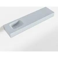 Mondiaz LEX Clay vrijhangende solid surface wastafel 120cm. Positie wasbak links