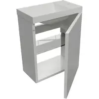 Boss & Wessing Fonteinset bws luna 54,3x39,7x21,8 cm glans wit met marble fontein zonder overloop mat wit