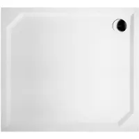 Sapho Douchebak gegoten marmer sara 100x90x4 cm rechthoek wit