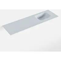 Mondiaz LEX Clay solid surface inleg wastafel voor toiletmeubel 100cm. Positie wasbak rechts