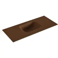 Mondiaz LEX Rust solid surface inleg wastafel voor toiletmeubel 70cm. Positie wasbak midden