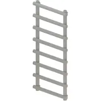 Boss & Wessing Designradiator BWS Tubi Handdoekrek 115x50 cm Zij-Onderaansluiting Mat Grijs