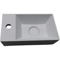 Sanimex Fontein Njoy Solidangle Solid Surface 35.5x20x10 cm Met Pop-Up Mat Wit