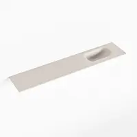 Mondiaz eden linen solid surface inleg wastafel voor toiletmeubel 110 cm. Positie wasbak rechts