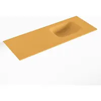 Mondiaz LEX Ocher solid surface inleg wastafel voor toiletmeubel 80cm. Positie wasbak rechts