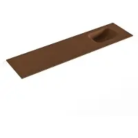Mondiaz lex rust solid surface inleg wastafel voor toiletmeubel 120 cm. Positie wasbak rechts