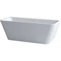 Clou inbe ligbad wandmodel back to wall 170x75x58 cm acryl wit met viega badafvoer en overloop chroom