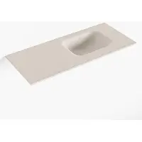 Mondiaz LEX Linen solid surface inleg wastafel voor toiletmeubel 70cm. Positie wasbak rechts