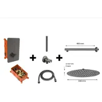 Best design Regendoucheset one pack inbouw thermostaat moya m300 gunmetal