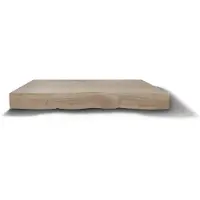 Gliss Design Wastafelblad massief hout zonder boomschors 70 cm olie wit
