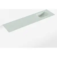 Mondiaz LEX Greey solid surface inleg wastafel voor toiletmeubel 120cm. Positie wasbak rechts
