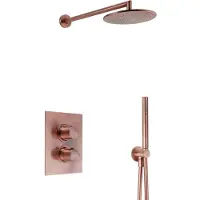 Salenzi Giro inbouw regendouche set type 6 geborsteld koper