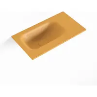 Mondiaz EDEN Ocher solid surface inleg wastafel voor toiletmeubel 40cm. Positie wasbak links
